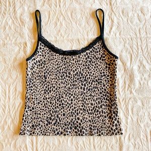 Brandy Melville cheetah skylar top RARE